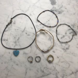 Boho Hippie Butterfly Necklace Ankle Bracelet Ring